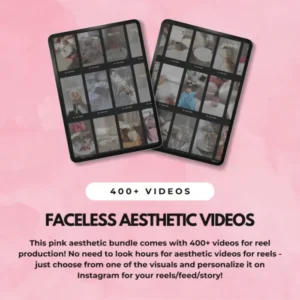 550+ Pink Aesthetic Faceless Content Bundle (With Resell Rights)