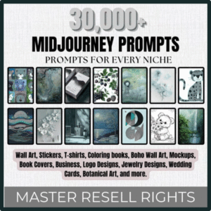 30,000+ Midjourney Prompts Bundle (With MRR)