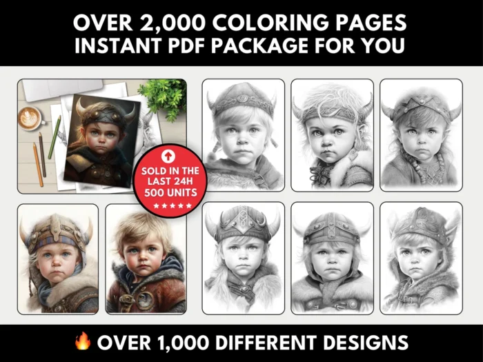 2,000+ Steampunk Coloring Pages – With Full MRR Rights - Image 3