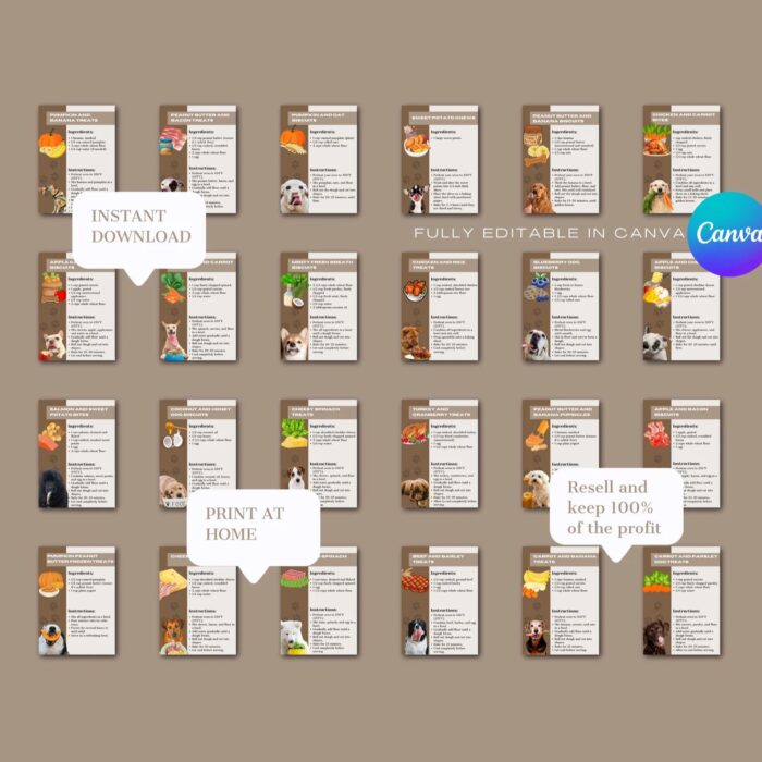 30 Homemade Dog Treats Recipe Book | MRR + PLR - Image 3