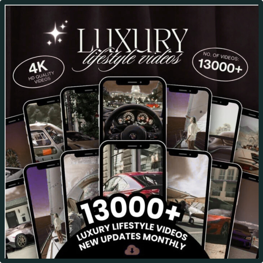 13,000+ Luxury 4K Video Reels Vault | Instant Download