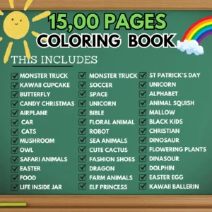 PLR 15K+ Kids Coloring Book Bundle – Ultimate Creative Resource!